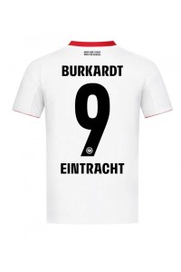 Eintracht Frankfurt Jonathan Burkardt #9 Jalkapallovaatteet Vieraspaita 2025-26 Lyhythihainen